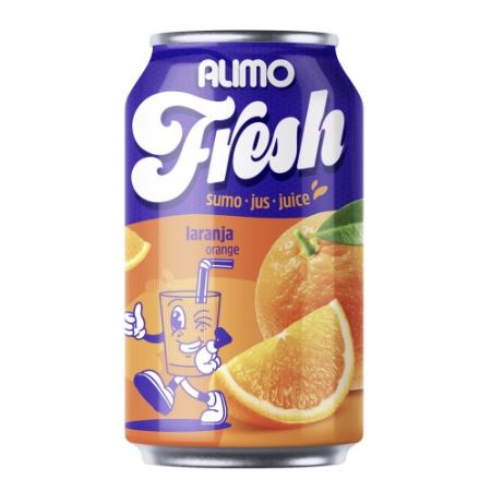 Alimo sumo de laranja em lata